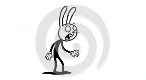 Scared Rabbit Cartoon