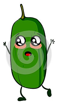 Scared curuba, illustration, vector