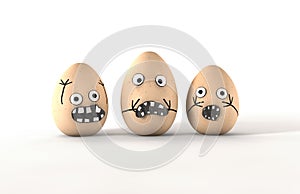 Scared Egg Characters