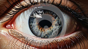 Scared Eyes: Hyperrealistic Close-up With Highly Detailed Eye Painting