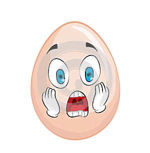 Scared illustration of egg