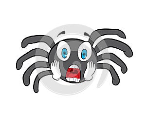 Scared illustration of spider