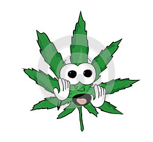 Scared marihuana cartoon