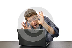 Scared office worker