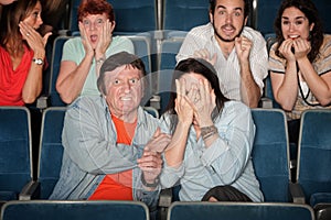 Scared People In Theater