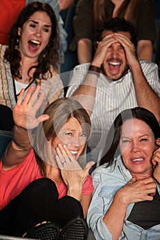 Scared People In Theater