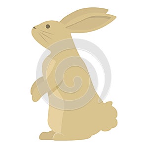 Scared rabbit icon cartoon vector. Cute pet