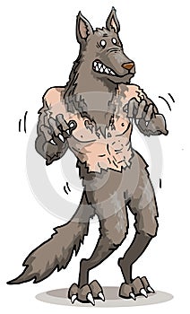 Scared werewolf