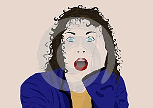 Scared woman