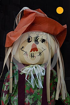 Scarey staring scarecrow at Halloween