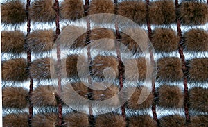 Scarf from fur of the mink.