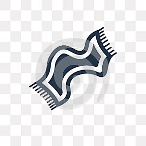 Scarf On Hanger vector icon isolated on transparent background,