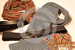 Scarfs and belts