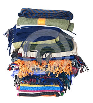 Scarfs stack | Isolated photo