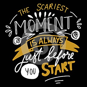 The scariest moment is always before you start. Hand lettering for your design