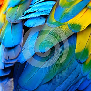 Scarlet Macaw feathers