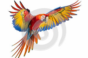 Scarlet Macaw in Flight