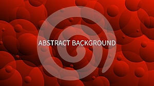 Scarlet red and black abstract background with gradient bubbles