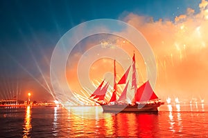 Scarlet Sails celebration in St Petersburg.