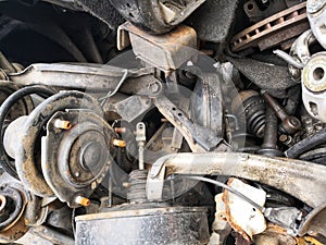 Scarp spare parts of vehicle