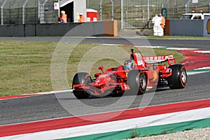 Scarperia, Mugello - 28 October 2023: Ferrari F1 F2008 year 2008 ex Kimi Raikkonen in action at the Mugello Circuit