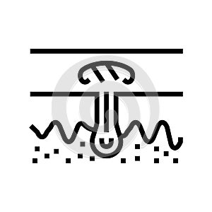 scarring health problem line icon vector illustration photo