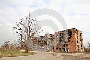 Scars of war in Grozny, Chechn