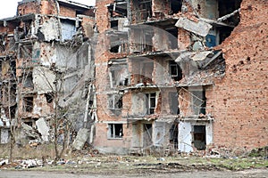 Scars of war in Grozny, Chechn