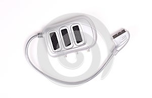 Scart cable on white background
