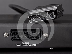 SCART plug in a DVD player