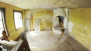 Scary Abandoned House with Hooks on Ceiling