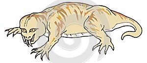 scary animal crawl dinosaur ancient vector illustration transparent background