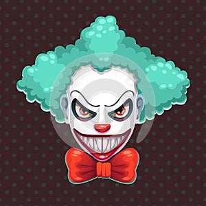 Scary clown face. photo