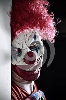 Scary evil clown