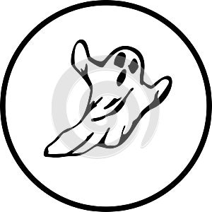 Scary ghost vector illustration photo