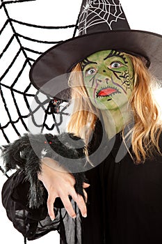 Scary green witches for Halloween