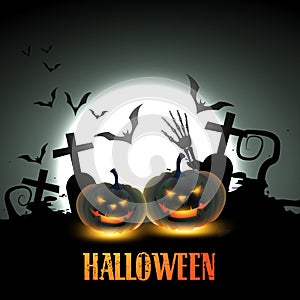 Scary halloween design