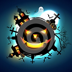 Scary halloween design