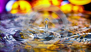 Scary Halloween Pumkins Water Drop Color Splash