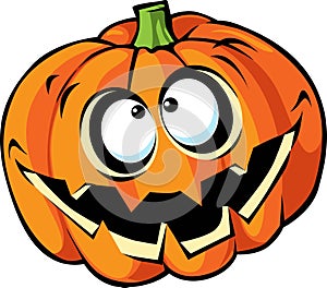Scary halloween pumpkin cartoon