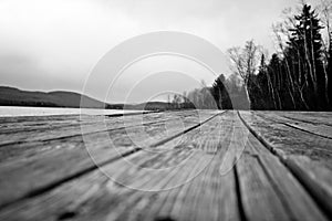 Scary HDR Photo of a dock near a lake