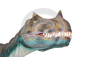 A Scary isolated dino dinosaurs T rex