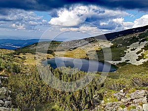 The Scary lake in Rila mountain, Bulgaria