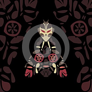 Scary moth in the dark