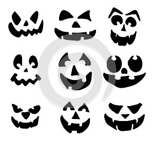 Scary, pumpkin face vector symbol icon design