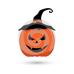 Scary Pumpkin Halloween mask concept vector illustration isolated on white background illustration