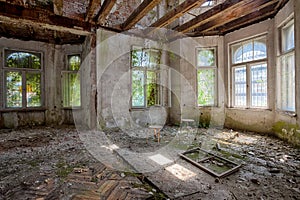 Scary room in abandoned house