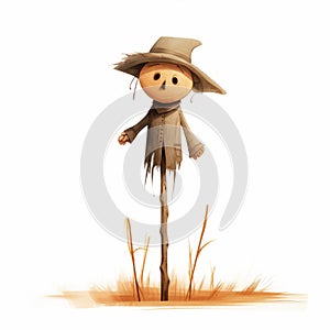 Scary Scarecrow Vector Design In Marc Simonetti Style photo