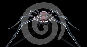 Scary spider black widow