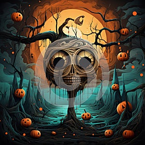 Scary , Spooky but Funny Halloween Design